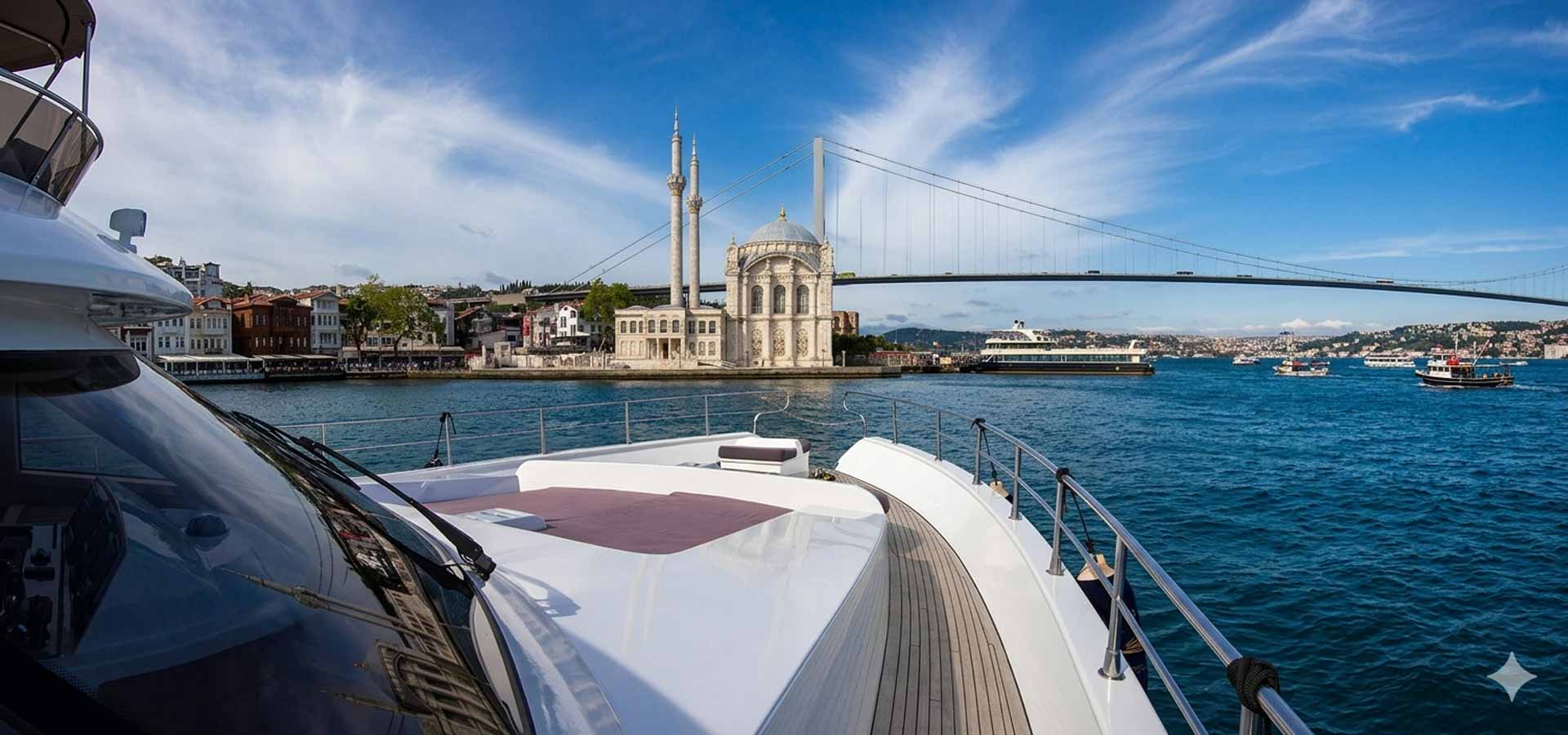 Sunset Bosphorus Aerial View